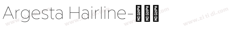 Argesta Hairline字体转换